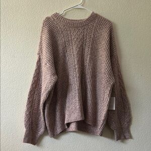 Lauren Conrad Light pink Cableknit Sweater